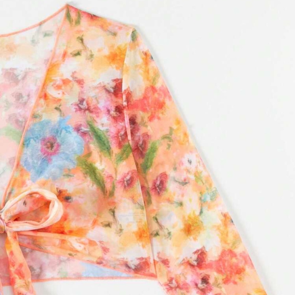 4 piece multicolor boho swim set - Picture 5 of 7